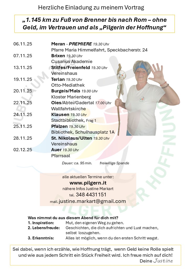 Als Pilgerin der Hoffnung vom Brenner bis nach Rom